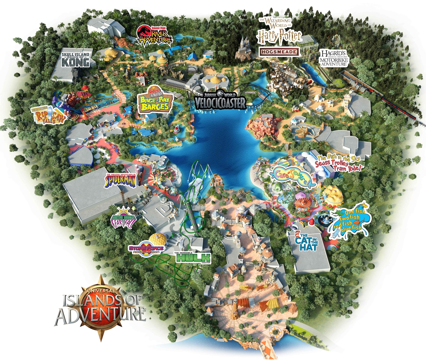 Universal Islands of Adventure Map